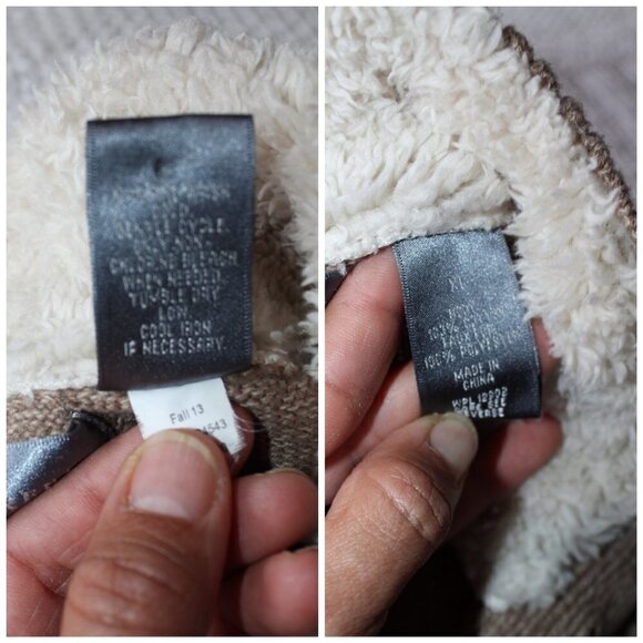 OSCAR DE LA RENTA 100 Cotton men brown sweater Size XL Long Sleeve Button front - Picture 9 of 11